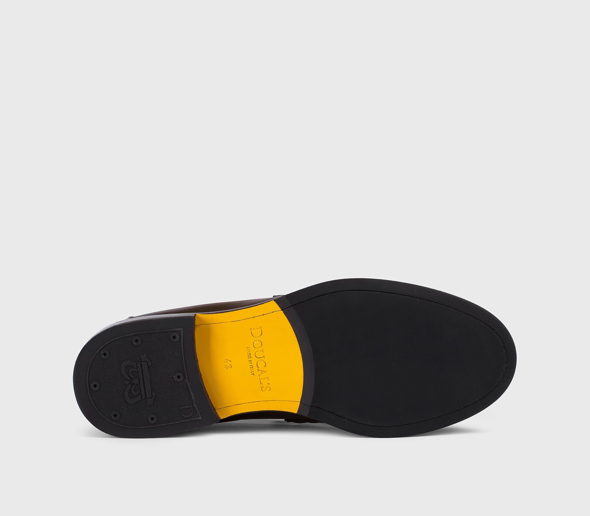 DU3498BRANUF159TM45 - Mocassino con nappine e frangia in pelle marrone "wood"