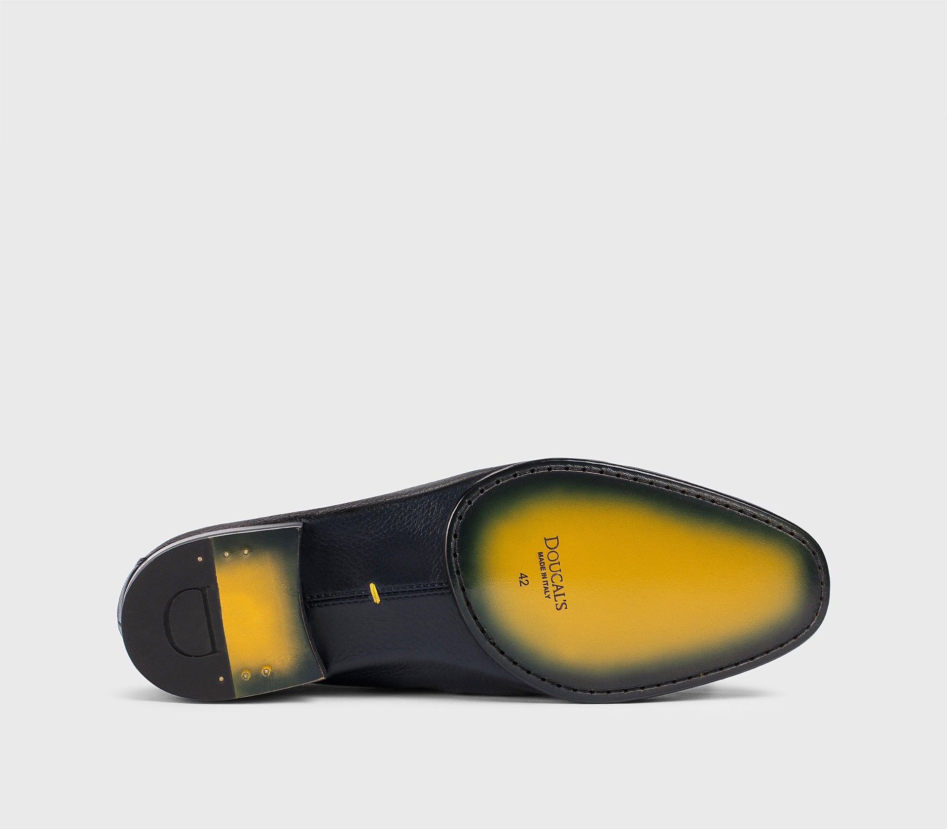 Mocassin à glands en cuir de cerf bleu