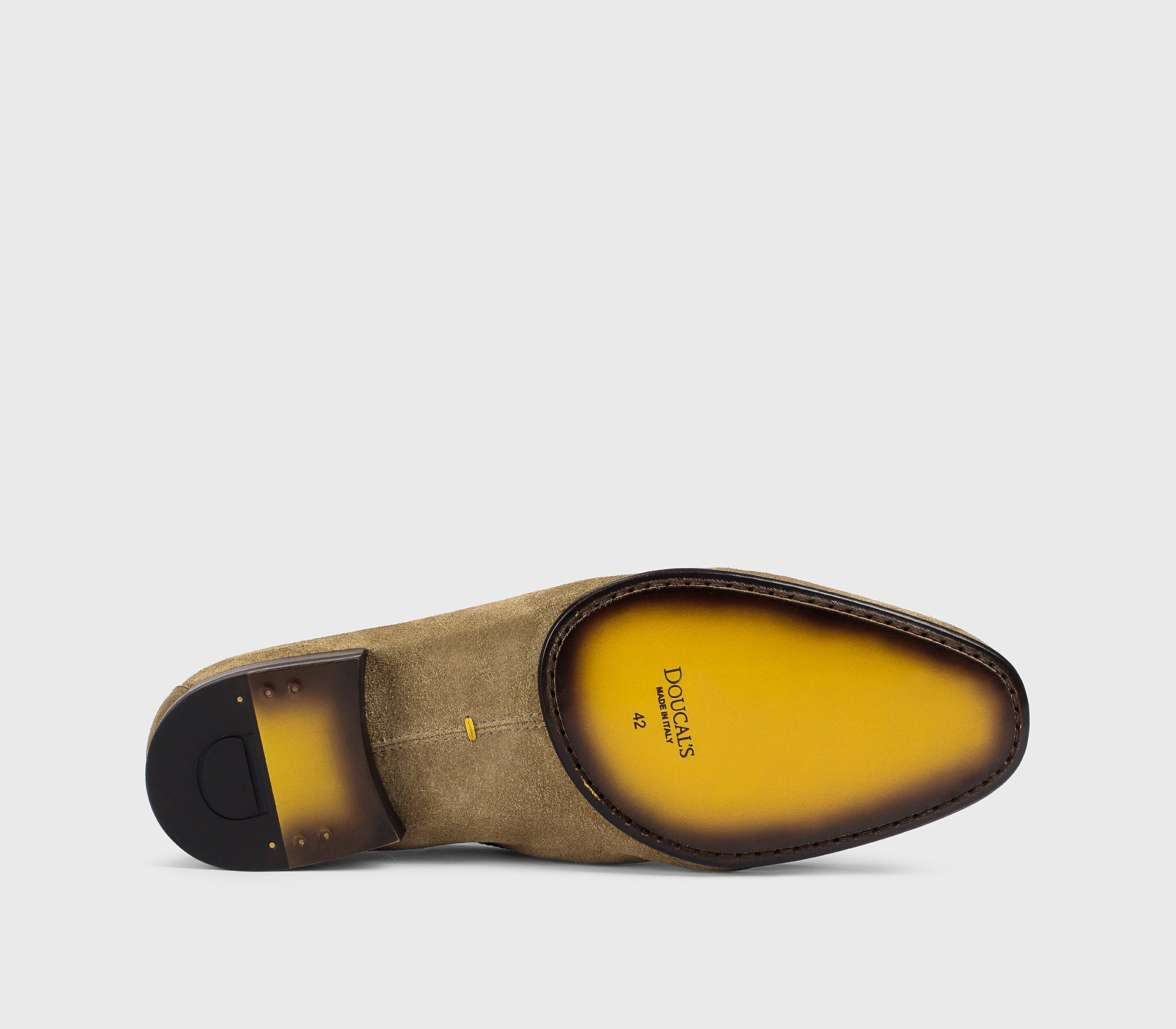DU3521TAORUZ274TC52 - Mocassino in suede con infilature a treccia beige "sesamo"