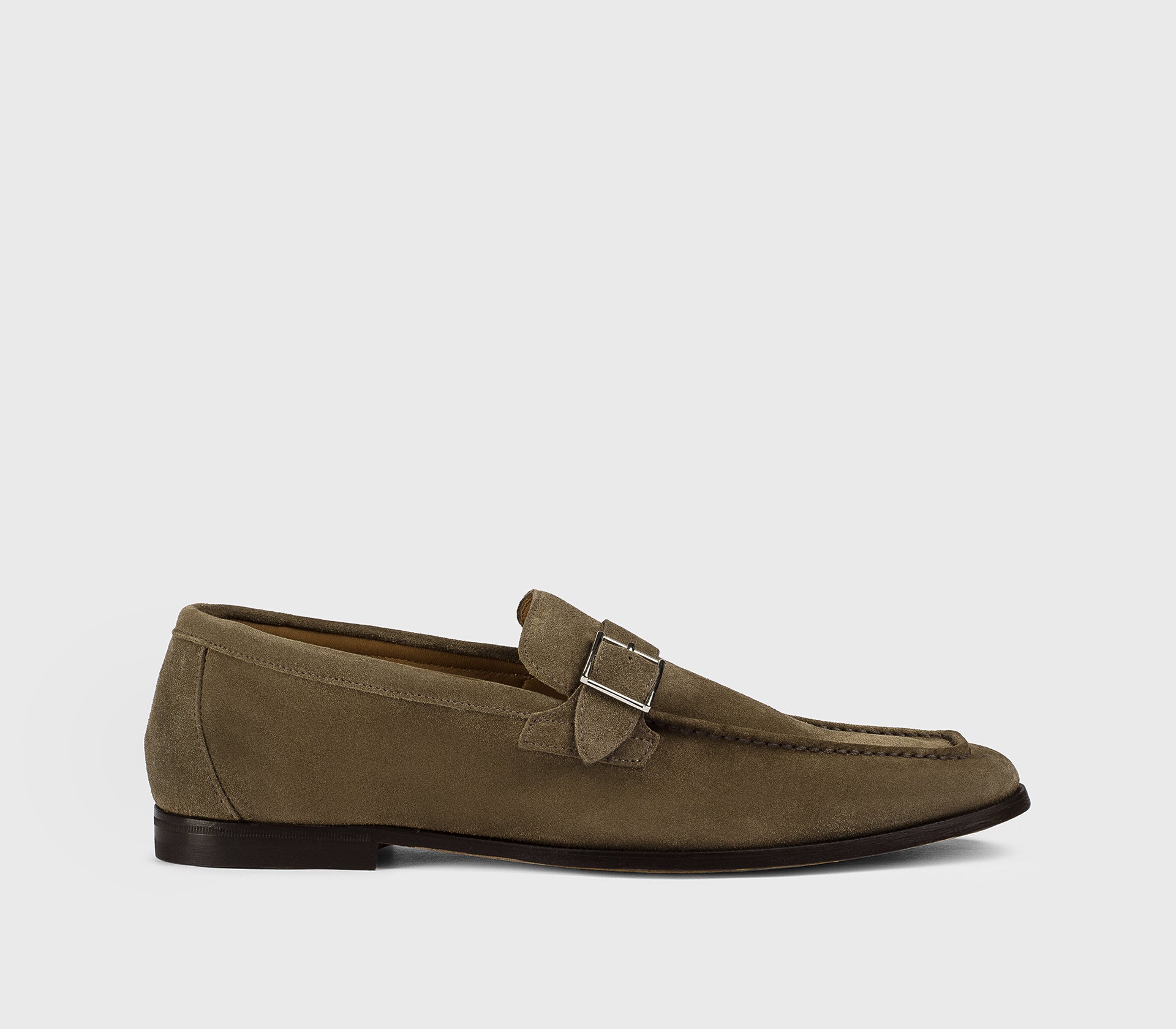 DU3524NORWUZ009MM08 - Mocassino mono fibbia in suede cacao