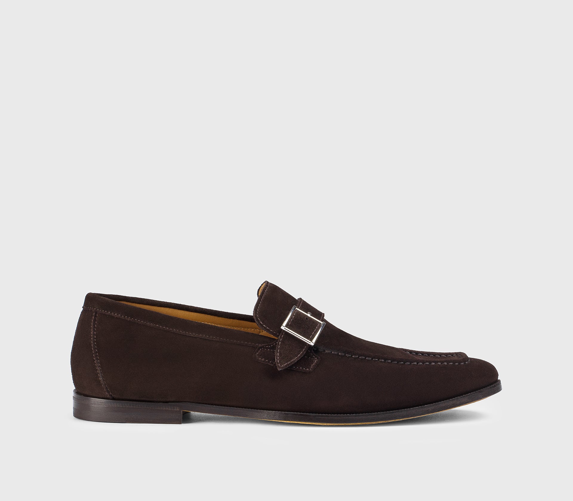 DU3524NORWUZ009TM23 - Mocassino mono fibbia in suede marrone "terre"
