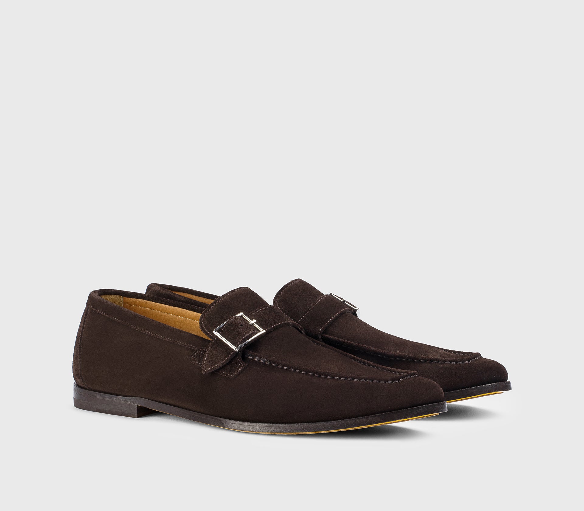 DU3524NORWUZ009TM23 - Mocassino mono fibbia in suede marrone "terre"