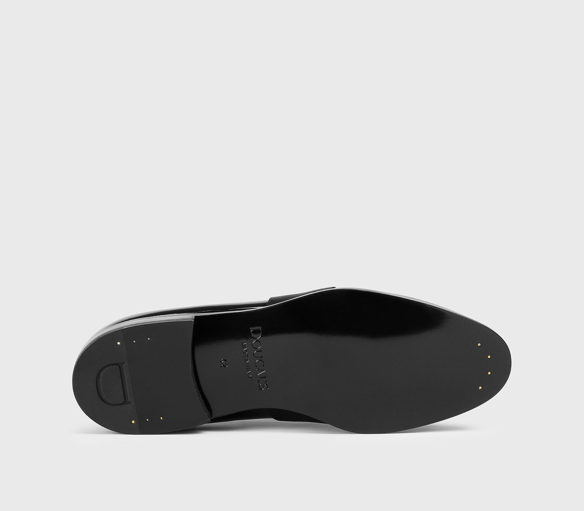 DU3530RENNUF018NN00 - Mocassino pantofola con fascia in vernice nero