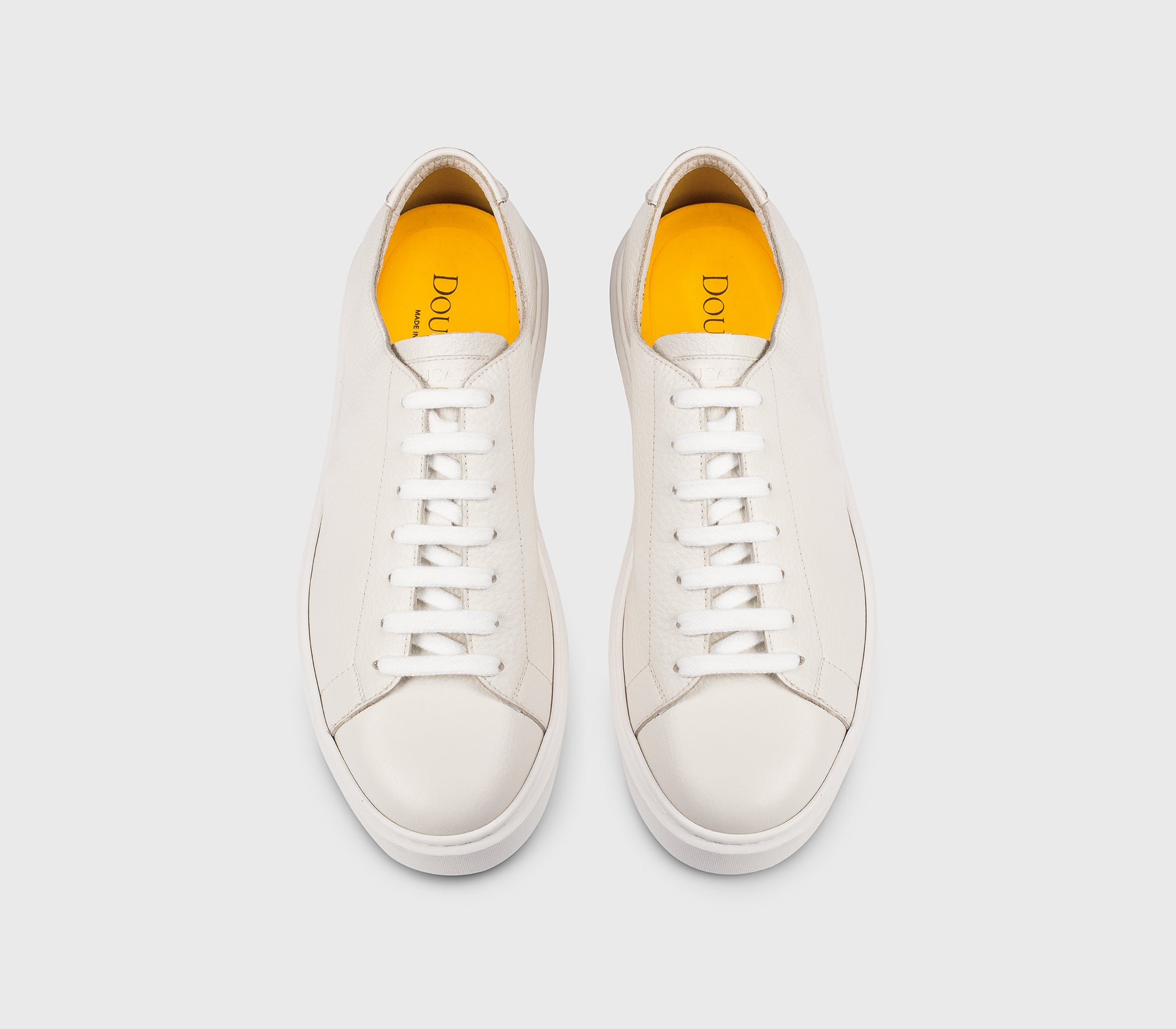 DU3539ALEXUY225EW00 - Sneaker in pelle bottalata bianca