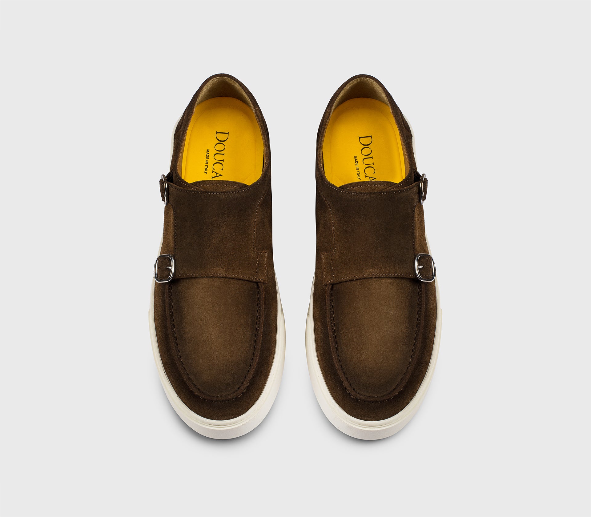 DU3548STEVUY260EM01 - Doppia fibbia in suede marrone "snuff"