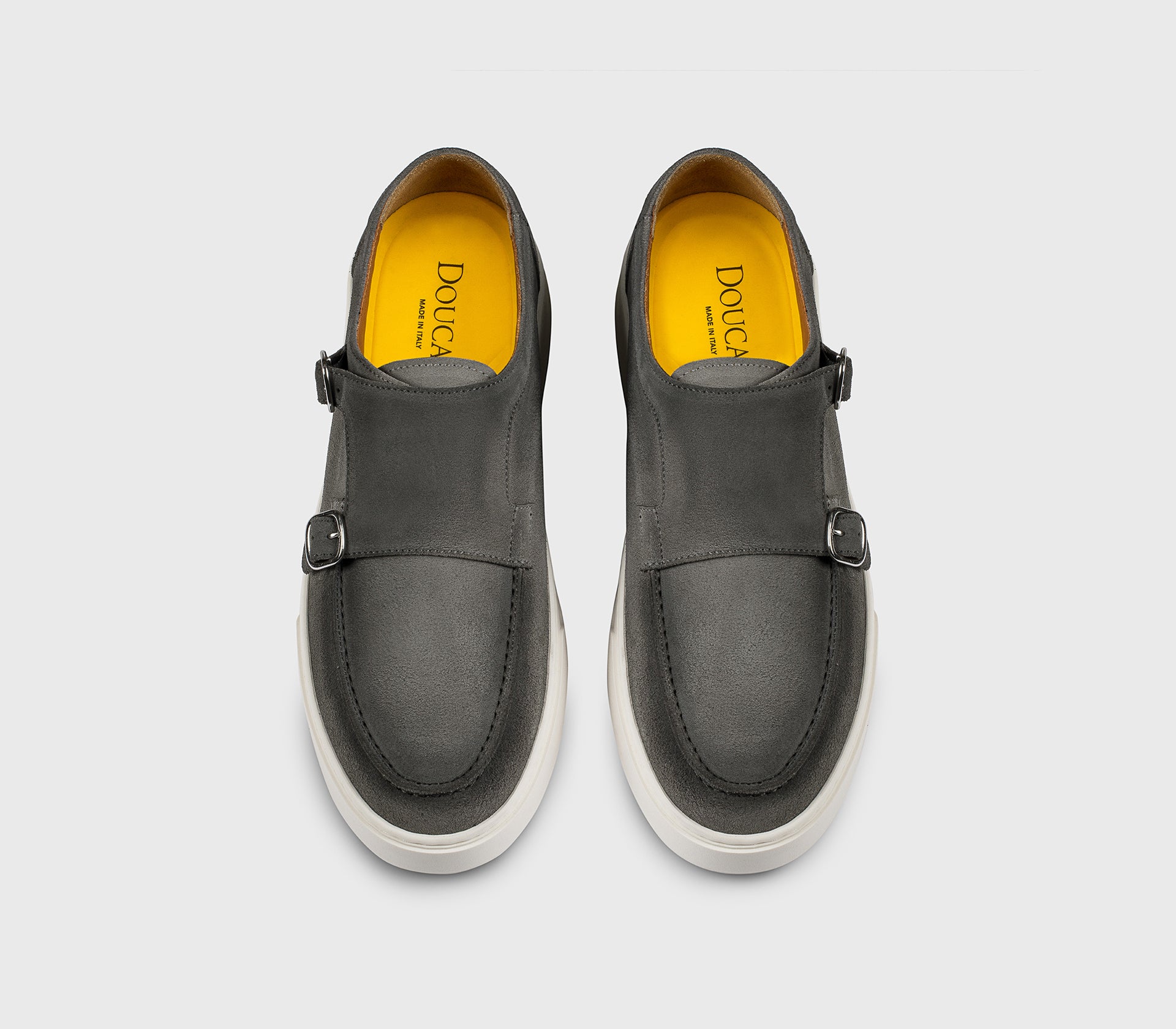 DU3548STEVUY260EN22 - Doppia fibbia in suede grigio "iron"